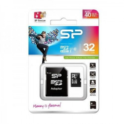 Silicon Power 32GB MicroSDHC cl10/U1+SD adapterom/5905 ( MCSP32G10A/Z )