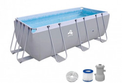 Avenli porodični bazen sa metalnim ramom i pumpom za vodu 400x200x99cm ( 26-371103 )