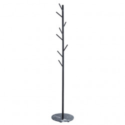 Čiviluk Elegant - metalni sa mermernom bazom 170x32 - Crni
