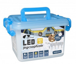 LED ledenica 6,0 x 0,4 m 197 kom hladno bela, providni kabal ( KDL 141 )