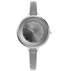 Ženski pierre ricaud quartz sivi srebrni modni ručni sat sa sivim kožnim kaišem ( p22039.5g47q )