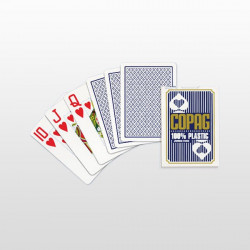 Copag Jumbo Face Poker Karte 100% plastične - Plave ( 104001345 )