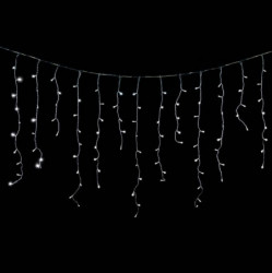 Crystaline LED ledenica 2 x 0,9m, 138 kom, hladno bela, transparentni kabl, unutrašnja upotreba ( KAT 212 )
