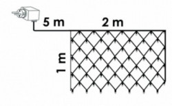 LED mreža 2,0 x 2,0 m 192 kom hladno bela, providni kabal ( KDL 149 )