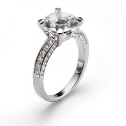 Ženski oliver weber princess crystal prsten sa swarovski belim kristalom 62 mm ( 41064xl.001 )