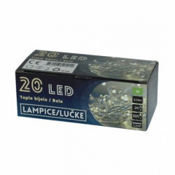 20 Led lampice bele B/O ( 52-101000 )