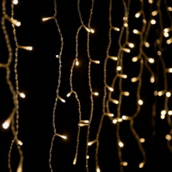 Crystaline LED ledenica 2 x 0,9m, 138 kom, toplo bela, transparentni kabl, unutrašnja upotreba ( KAT 211 )