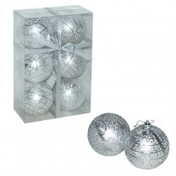Kuglice 8 cm 6 kom srebrne ( 51-701000 )