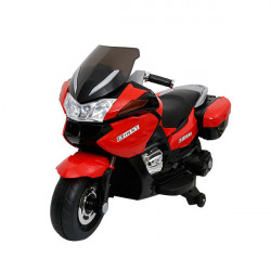 Motor R118 Na akumulator Veliki 12V sa kožnim sedištem i mekim gumama - Crveni