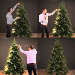 Novogodišnji ukrasi - Led rasveta za jelku 210cm 223L Toplo Bela 1-2 Glow ( 49.5462 )