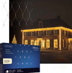 Novogodišnji ukrasi - Spoljašnja novogodišnja LED svetleća mreža 100x260cm Toplo bela Lumineo Icicle ( 494881 )