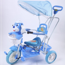 Tricikl za decu - Plava Kuca - tapacirano sedište ( 390390 )