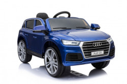 Audi Q5 2019 Licencirani auto na akumulator sa kožnim sedištem i mekim gumama - Plavi