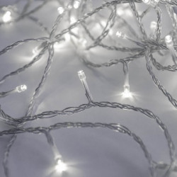 Crystaline LED svetleći niz 5m, 50 kom, hladno bela, transparentni kabl, unutrašnja upotreba ( KAT 052 )