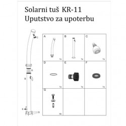 Solarni tuš 20 L sa slavinom ( KR-11 )