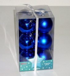 Ukrasne kuglice 8cm 12kom plave ( 51-4040000 )