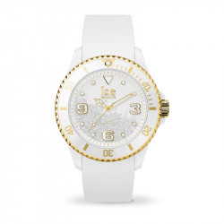 Ženski ice watch ice crystal beli zlatni elegantno sportski ručni sat sa swarovski kristalima ( 017247 )