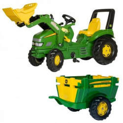 RollyToys Traktor X Track John Deer sa prikolicom farm i utovarivačem ( 049523 )
