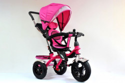 Tricikl Guralica Playtime AM 408 LUX sa rotirajucim sedištem Pink - mekano sedište