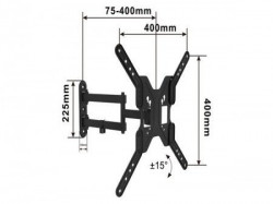 Alpha Nosač za TV TILT Long arm 17"-55" VESA 400X400 do 30kg ( ALPHA 17-55 LONG ARM )