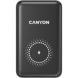 Canyon PB-1001 18W PD+QC 3.0+10W magnet wireless charger powerbank 10000mAh Li-poly battery, Lightning Input:DC5V2A, 9V2A Type c PD Input: