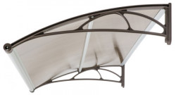 Gutta nadstrešnica za vrata 82x150cm bela baza ploca 6mm bronza ( 994 )