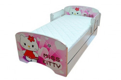Krevet za decu Pink Kitty sa dve fioke 160*80 cm - model 803
