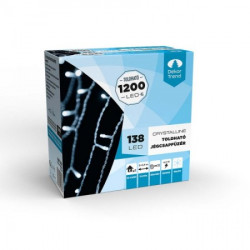 Crystaline LED ledenica 2 x 0,9m, 138 kom, hladno bela, transparentni kabl, unutrašnja upotreba ( KAT 212 )