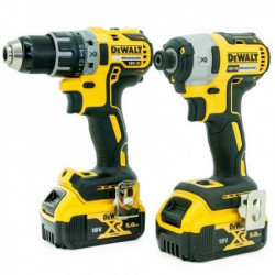 DeWalt set 18v li-ion - bušilica-odvijač, udarni odvijač 5.0 ah brushless ( DCK268P2T )