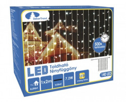 LED zavesa 140 kom toplo bela 1 x 2 m ( KDK 009 )