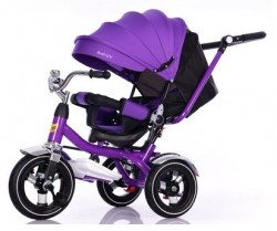 Tricikl Playtime 414 XL Ljubičastii sa podesivim nagibom naslona + gume na naduvavanje sa Alu felnama