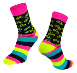 Force sportska čarapa cycle pink l-xl/42-46 ( 9009077 )