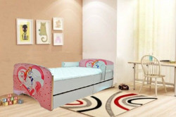Krevet za decu Pink Princess sa dve fioke 160*80 cm- model 803