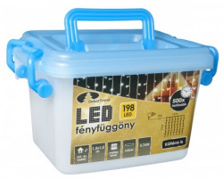 LED zavesa 1,5 x 1,5 m 198 kom hladno bela, crni kabal ( KDL 131 )