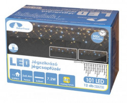 Nastavljiva LED svetlosna ledenica 119 kom toplo bela i 19 trepc?uc?ih hladno bela 2 x 0,9 m ( KDK 103 )