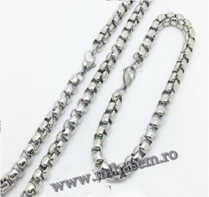 SET lant+bratara INOX ( otel inoxidabil ) cod mihasem589