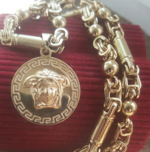 Lant +medalion INOX placat ( otel inoxidabil ) cod mihasem738