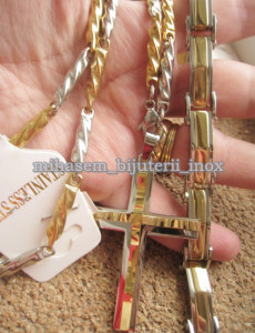 Lant +medalion + bratara INOX ( otel inoxidabil ) cod mihasem396