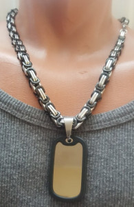 Lant +medalion INOX ( otel inoxidabil ) cod mihasem485