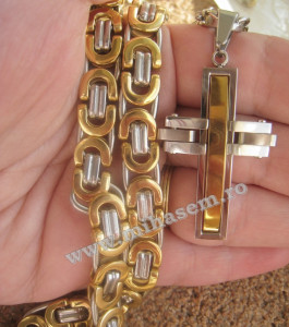 Lant +medalion INOX placat ( otel inoxidabil ) cod mihasem184