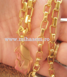 Lant +medalion INOX placat cod mihasem348