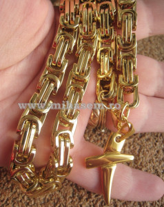 Lant +medalion INOX placat ( otel inoxidabil ) cod mihasem236