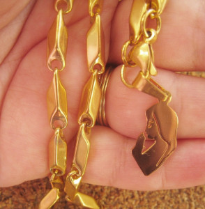 Lant +medalion INOX placat ( otel inoxidabil ) cod mihasem445