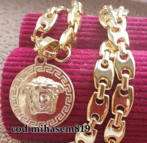Lant +medalion INOX placat ( otel inoxidabil ) cod mihasem819
