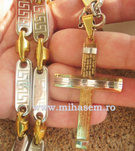 SET Lant +medalion + bratara INOX placat ( otel inoxidabil ) cod mihasem338