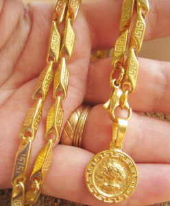 Lant +medalion INOX placat ( otel inoxidabil ) cod mihasem538