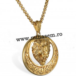 Lant +medalion INOX placat ( otel inoxidabil ) cod mihasem707