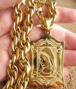 Lant +medalion INOX placat( otel inoxidabil ) cod mihasem677