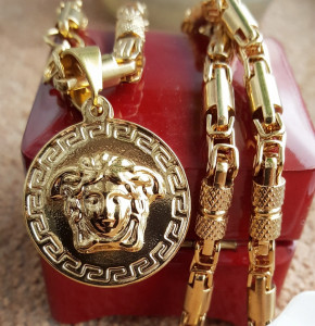 Lant +medalion INOX placat ( otel inoxidabil ) cod mihasem728