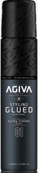 Agiva Hair Styling Spray Extra Strong Black - Glued 400 Ml